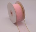 Organza With Metallic Edge Ribbon - 8326 - Pink
