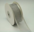 Organza With Metallic Edge Ribbon - 8349 - Silver/s