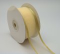 Organza With Metallic Edge Ribbon - 8349 - Ivory/g