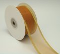 Organza With Metallic Edge Ribbon - 8349 - Gold/g