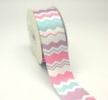 Printed Ribbon - 1.5 - Grosgrain With Wave - C