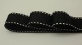 Grosgrain With Stitch Ribbon - 3/4 Black