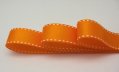 Grosgrain With Stitch Ribbon - 3/4 Orange