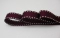 Grosgrain With Stitch Ribbon - 1/2 Maroon