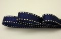Grosgrain With Stitch Ribbon - 1/2  Navy Blue