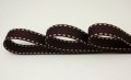 Grosgrain With Stitch Ribbon - 1/2 Brown