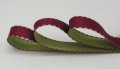 Double Face 2 Colour Satin Ribbon (3/8) - Maroon / Olive