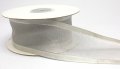 Organza With Satin Metallic Edge (1.5) - Silver